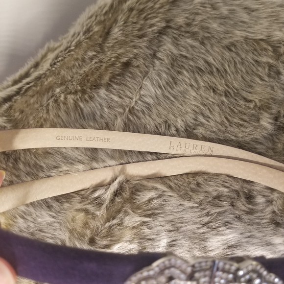 Ralph Lauren Purple Suede FULLY adjustable belt - Picture 2 of 8